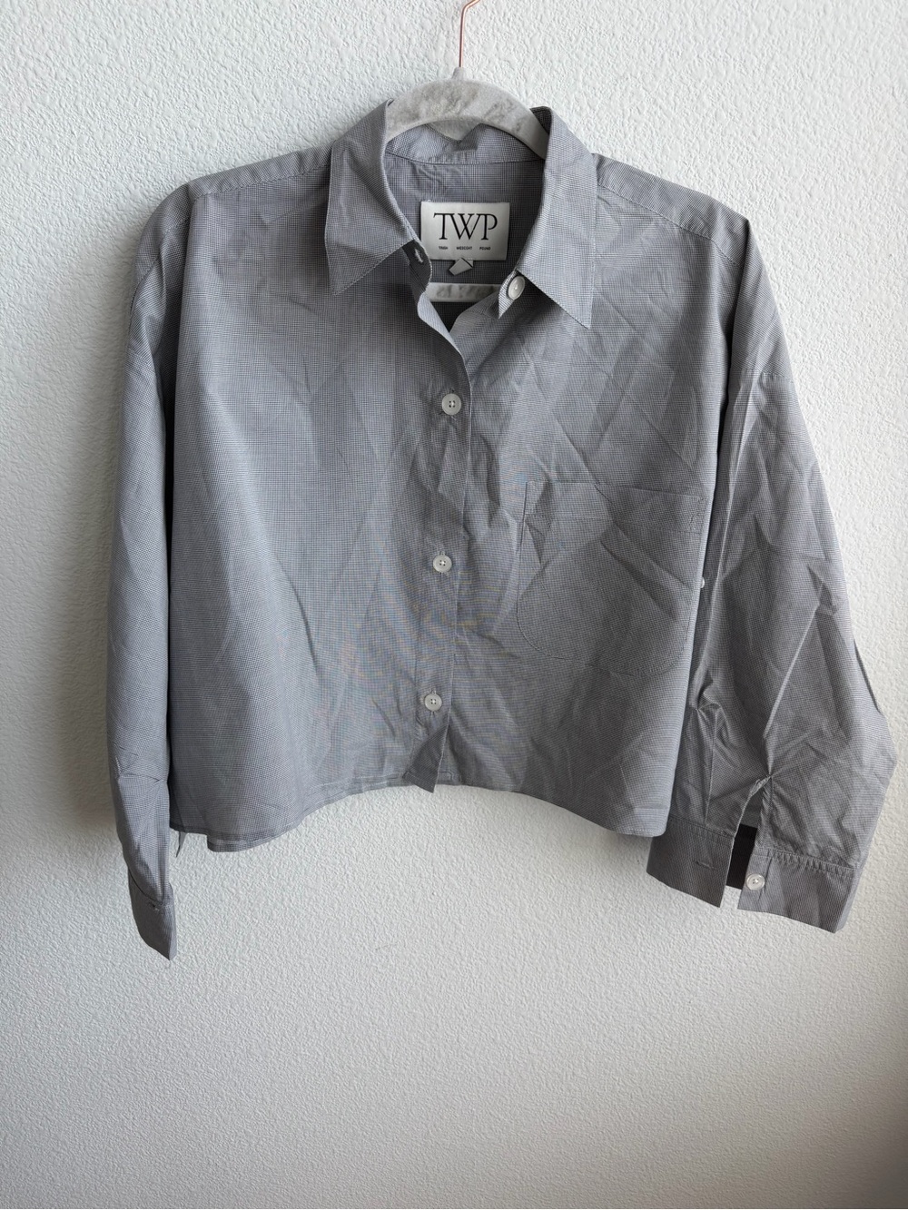TWP NEXT EX SHIRT WHITE/BLACK CHECK M/L Quiet Luxury Preppy